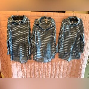 MATILDA JANE 365 BLUE POLKA DOT
TUNIC LONG SLEEVE SHIRT
